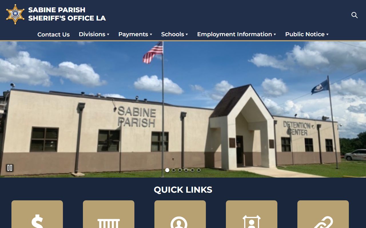 Sabine Parish released inmates sheriff homepage