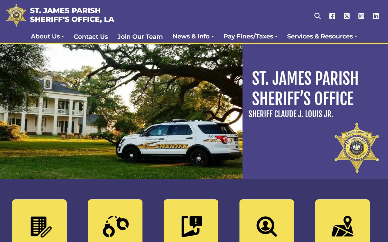 St. James Parish released inmates sheriff office website